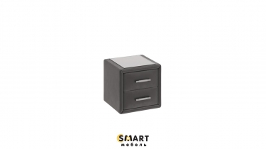 Тумба прикроватная SMART мебель Элис со стеклом Темная