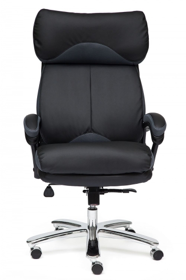 Компьютерное кресло Tetchair Grand Черный/Серый нат. кожа
