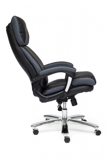 Компьютерное кресло Tetchair Grand Черный/Серый нат. кожа