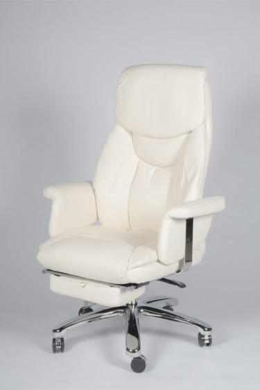 Кресло офисное Норден Парламент H-2021-70-5 ivory leather Слоновая кость