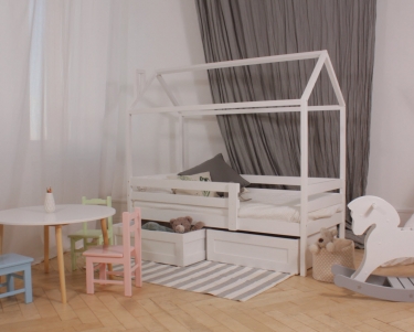 Кровать-домик RooRoom RooRoom кд-33 с ящиками Белый
