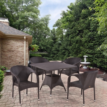 Комплект плетеной мебели Афина-мебель T190BD/Y290B-W52 Brown 4Pcs