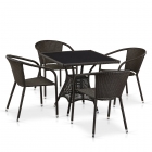 Комплект плетеной мебели Афина-мебель T197BNS-W53/Y137C-W53 Brown 4Pcs
