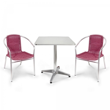 Комплект мебели Афина-мебель LFT-3099F/T3125-60x60 Bordo 2Pcs