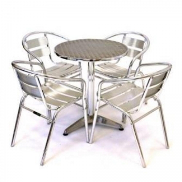 Комплект мебели LFT-3059/T3127-D60 Silver 4+1 Афина-мебель LFT-3059/T3127-D60 Silver 4Pcs