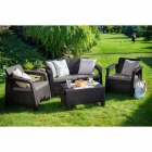 Комплект для отдыха Афина-мебель Yalta 2set AFM-1020A Brown/Cappuccino
