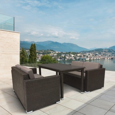 Комплект плетеной мебели Афина-мебель T256A/S52A-W53 Brown