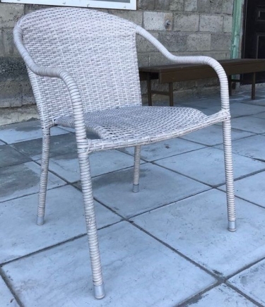 Плетеное кресло из искусственного ротанга Афина-мебель AFM-318G-Light Grey