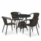 Комплект плетеной мебели Афина-мебель T707ANS/Y137C-W53 4Pcs Brown
