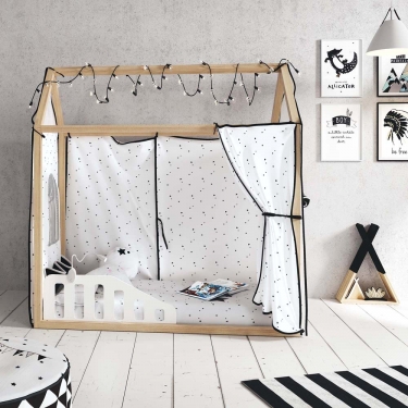 Кровать 140х70 Micuna Micuna Tipi House MONT-1874 Waterwood/White
