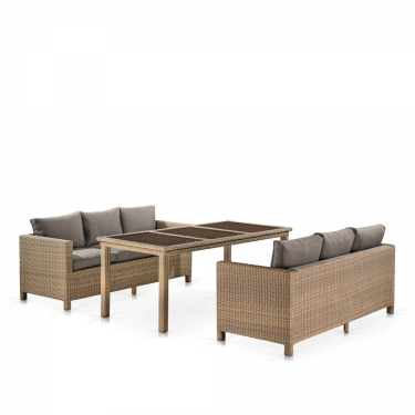 Комплект плетеной мебели Афина-мебель T365/S65B-W65 Light Brown