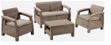 Комплект мебели с диваном Афина-мебель Yalta 2set AFM-1020B Beige/Cappuccino