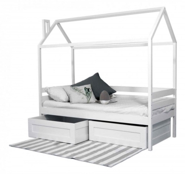 Кровать-домик RooRoom RooRoom кд-11Р c ящиками Розовый