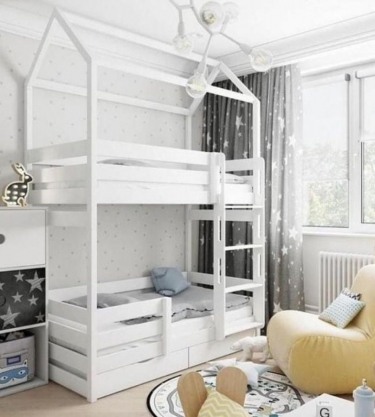 Кровать-домик RooRoom RooRoom кд-77Р с ящиками Розовый