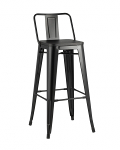 Стул барный Stool Group Tolix Wood 75.5 со спинкой Черный