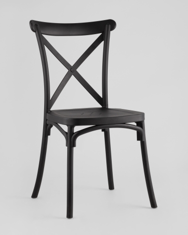 Стул пластиковый Stool Group Кроссбэк Черный