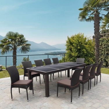 Комплект плетеной мебели Афина-мебель T438/Y380A-W53 Brown 10PCS