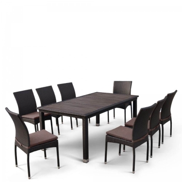 Комплект плетеной мебели Афина-мебель T347/Y380A-W53 Brown 8PCS