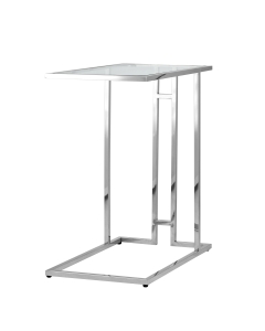 Журнальный столик Stool Group Бостон 50x32 Серебро стекло прозрачное