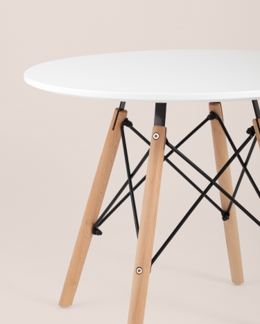 Стол детский Stool Group Eames DSW белый, ножки массив бука