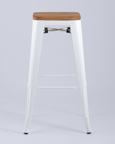 Стул барный Stool Group TOLIX WOOD Белый глянцевый