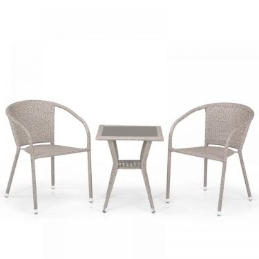 Комплект плетеной мебели Афина-мебель T25C/Y137C-W85 Latte 2Pcs