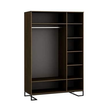 Шкаф трехстворчатый с зеркалом R-home Loft с зеркалом Дуб Табак