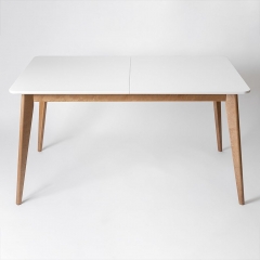 Стол обеденный DAIVA Пегас Plus 160x95 Эмаль белая Морилка Орех