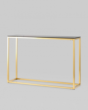 Консоль Stool Group ТАУН 115x30 Золото стекло smoke
