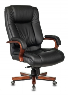 Кресло руководителя Бюрократ Бюрократ T-9925WALNUT Черный