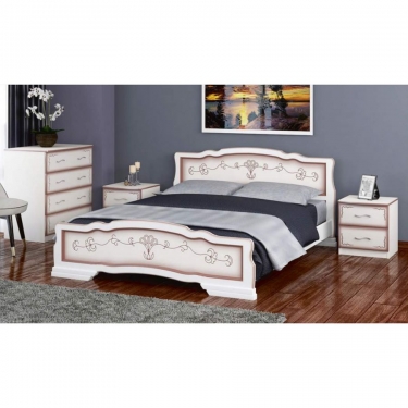 Кровать из массива Браво Карина-6 200х160 Слоновая кость