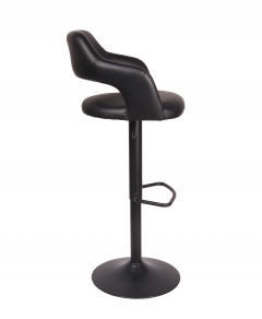 Стул барный регулируемый Stool Group Рич экокожа Черный