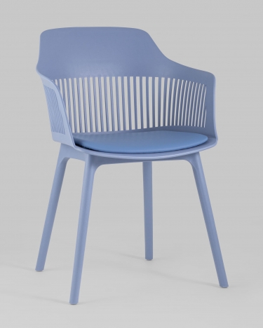 Стул пластиковый Stool Group Crocus с подушкой Голубой