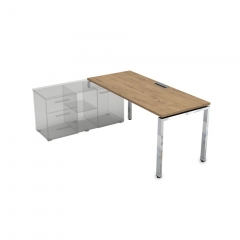 Стол рабочий, прямолинейный три опоры, левый ALSAV GLOSS LINE НСТЛ-П.984 Teakwood