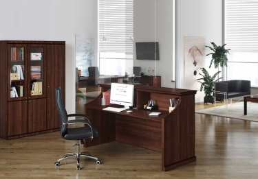Стойка ресепшн POINTEX BERN BRN8690102 Темный орех
