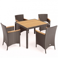 Комплект плетеной мебели Афина-мебель AFM-440B 90x90 4Pcs Brown