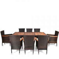 Комплект плетеной мебели Афина-мебель AFM-480B 200x90 8Pcs Brown