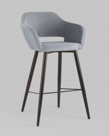 Стул барный Stool Group Саймон Б велюр Серый
