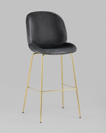 Стул барный Stool Group Beetle gold Серый