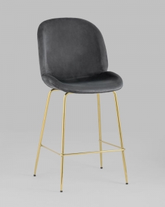 Стул полубарный Stool Group Beetle со спинкой gold Серый