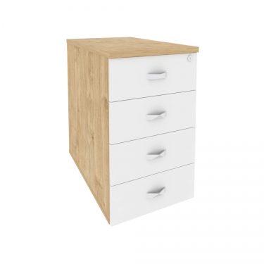 Тумба приставная / опорная Рива ONIX O.TPO-1.7 Тиквуд Светлый/Белый
