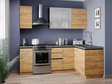 Шкаф кухонный 800 со стеклом Любимый дом Шервуд ЛД 281.361.000.030 Черный