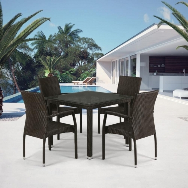 Комплект плетеной мебели Афина-мебель T257A/YC379A-W53 Brown 4Pcs