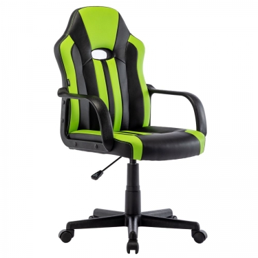 Кресло компьютерное BRABIX BRABIX Stripe GM-202 экокожа Черный-зеленый