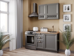 Тумба кухонная 400 с 3 ящиками ЛЮКС 4 Любимый дом Амели-3 ЛД 299.880.000.064 Черный Оникс серый