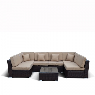 Плетеный модульный комплект Афина-мебель YR822D Brown/Beige