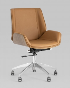 Офисное кресло Stool Group TopChairs Crown 2 экокожа Коричневое