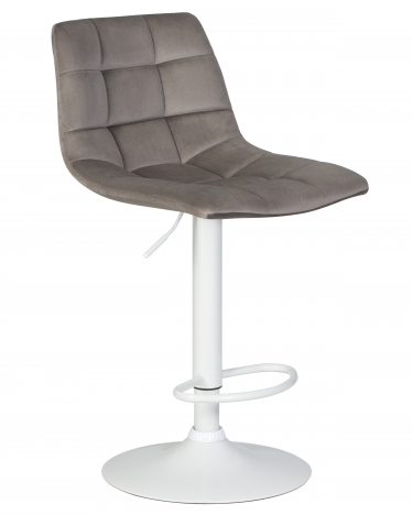 Стул барный DOBRIN DOBRIN TAILOR WHITE Серый велюр MJ9-75