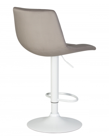 Стул барный DOBRIN DOBRIN TAILOR WHITE Серый велюр MJ9-75