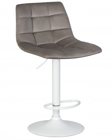 Стул барный DOBRIN DOBRIN TAILOR WHITE Серый велюр MJ9-75